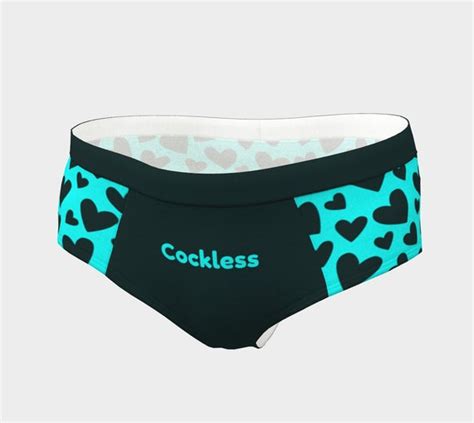 Cockless Panties Black And Teal Etsy