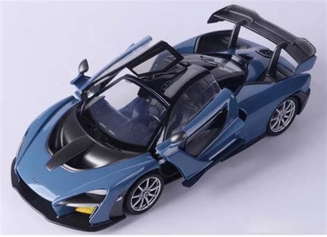 Miniatura Mclaren Senna Azul Motormax Mister Braga Colecion Veis