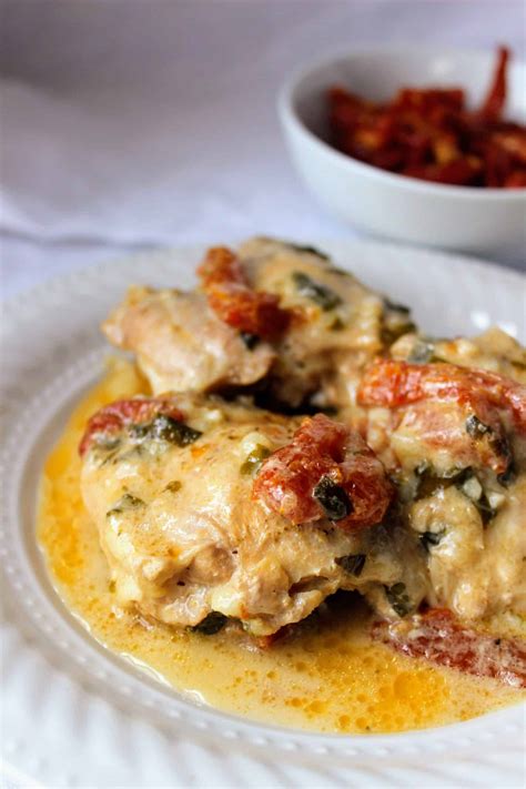 Creamy Keto Tuscan Chicken Recipe In Crock Pot Keen For Keto GF