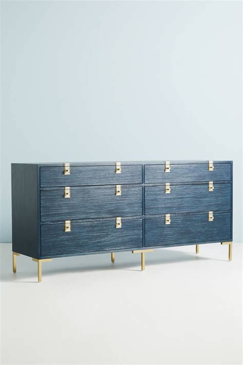 Defined by a textured anigre veneer façade and accented with stacked silver and brass hardware, our ingram collection is the epitome of with six drawers of generous storage space and gleaming brass legs, this refined dresser is a welcome piece in any bedroom. Ingram Six-Drawer Dresser | Six drawer dresser, Dresser ...