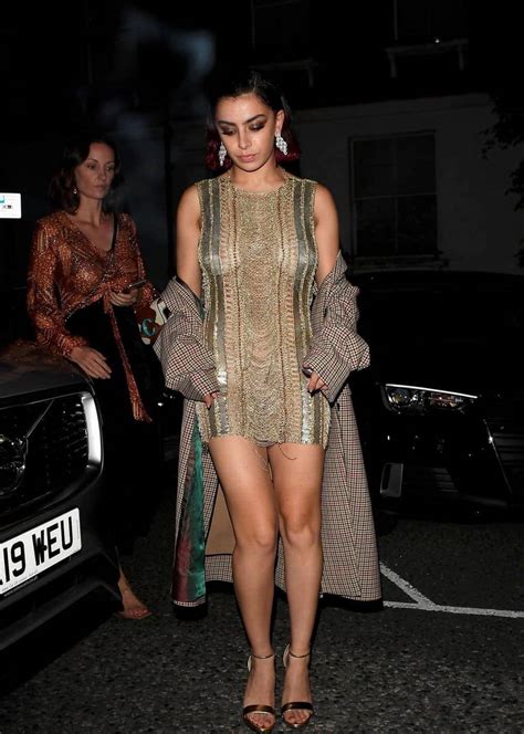 Charli Xcx Braless In See Through Dress At Gq Men Of The Year Awards