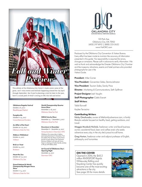 Oklahoma City 2017 Spring Summer Official Visitors Guide