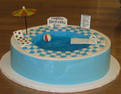 Swimming Pool Cake Pool Cake Pool Party Cakes Swimming Cake