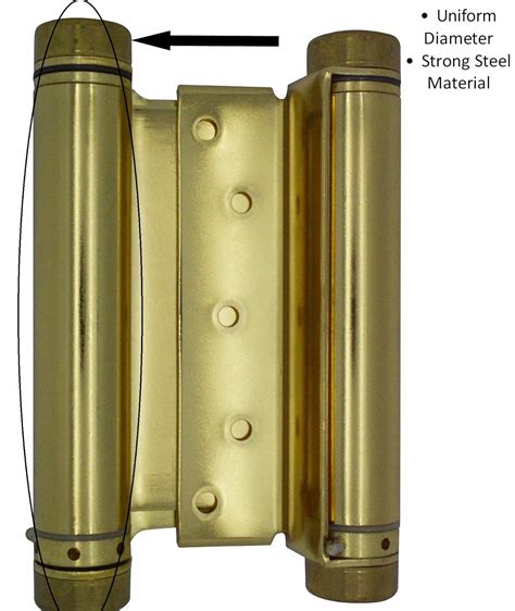 6 Double Action Spring Hinge Polished Brass For Saloon Doors Cafe