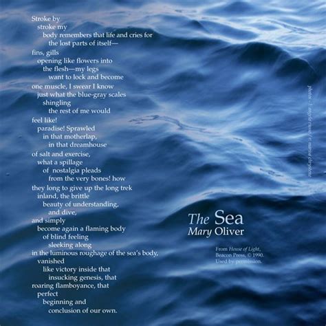 The Sea By Mary Oliver With Photos By Angela Russo And Marisa Chrystene