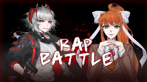 【rap Battle】monika Vs W Feat Kcand Azia Youtube