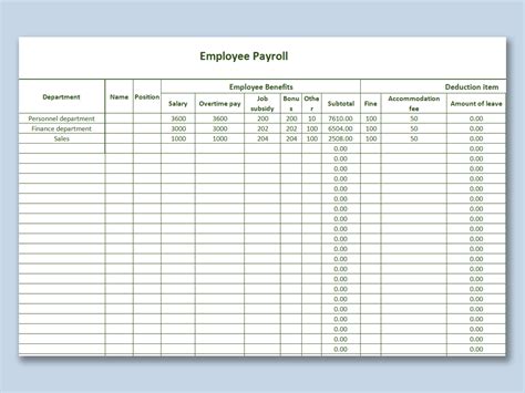 11 Payroll Worksheet Template Excel Templates