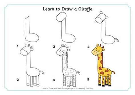 How To Draw A Giraffe Step By Step Easy