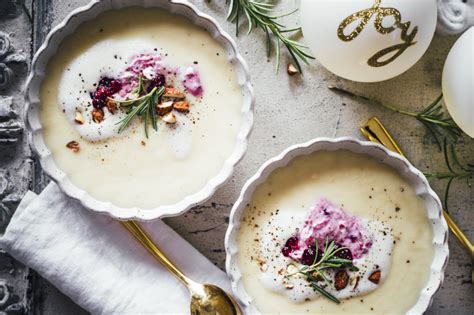 Edle Vorspeise für Weihnachten -Pastinaken Apfel Suppe mit Cheddar