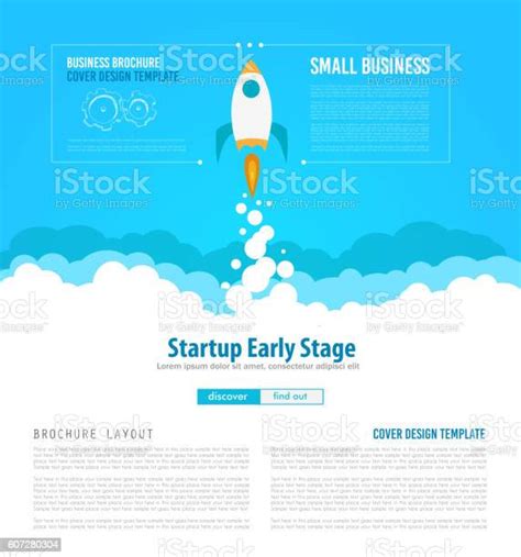 Startup Landing Webpage Or Corporate Design Covers Stock Illustration