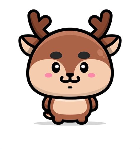 Premium Vector Cute Deer Mascot Design