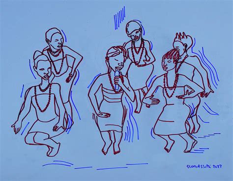 Yoruba Bata Traditional Dance Nigeria Drawing By Gloria Ssali Pixels