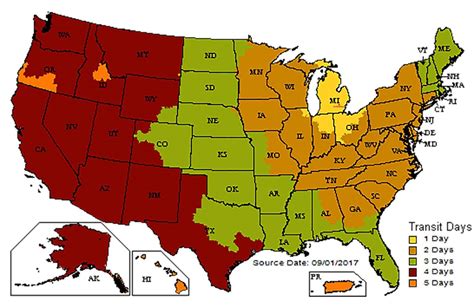 Usps Shipping Zones Map