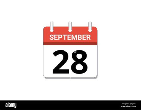 Twenty Eighth Day September Stock Vector Images Alamy