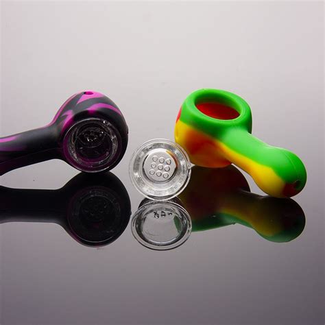 2019 Silicone Smoking Pipes Small Size 81mm Length Silicone Hand Pipe