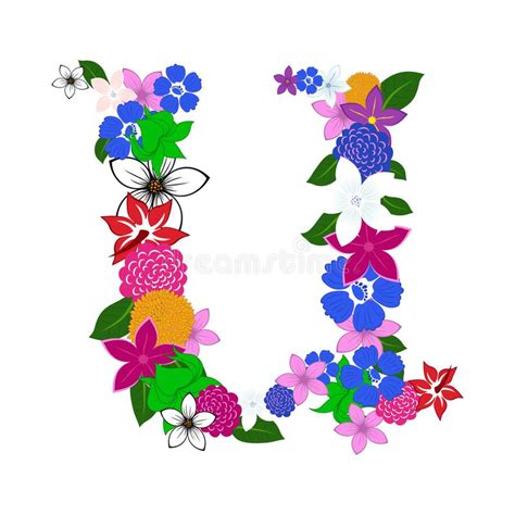 Floral Alphabet Letter Stock Vector Illustration Of Garden 150971802