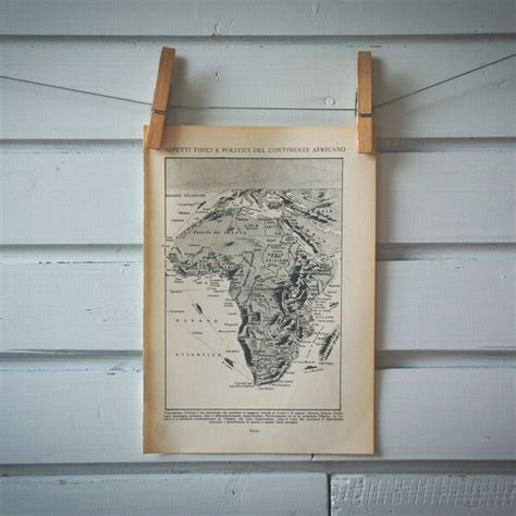 Africa Map 1935 Etsy