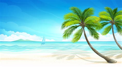 Summer Beach Background Vector Free Vector Graphic Download