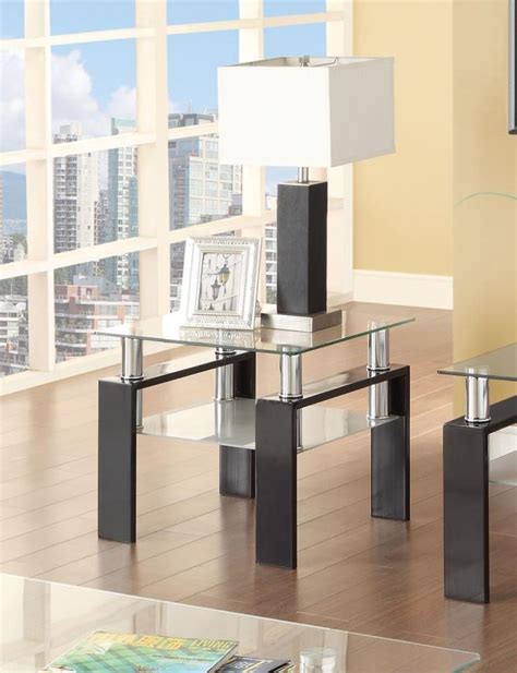 These modern side tables feature a gold/black finished iron frame with a nesting design that allows. LIVING ROOM: GLASS TOP OCCASIONAL TABLES - END TABLE ...