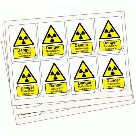 Buy Danger Radioactive Substance Labels Danger And Warning Stickers