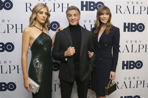 Sistine Stallone Joins Dad Sylvester Stallone At Screening As She