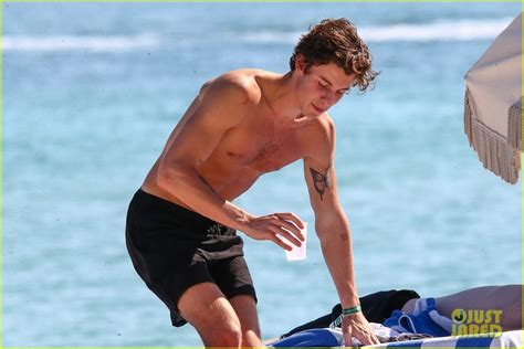 Shawn Mendes Shows Off His Shirtless Bod At The Beach In Miami Photos Photo 1334949 Photo