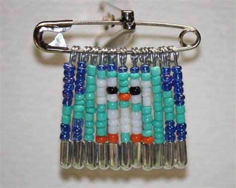 Seed Bead Safety Pin Friendship Pin These Pins Are Handmade Using