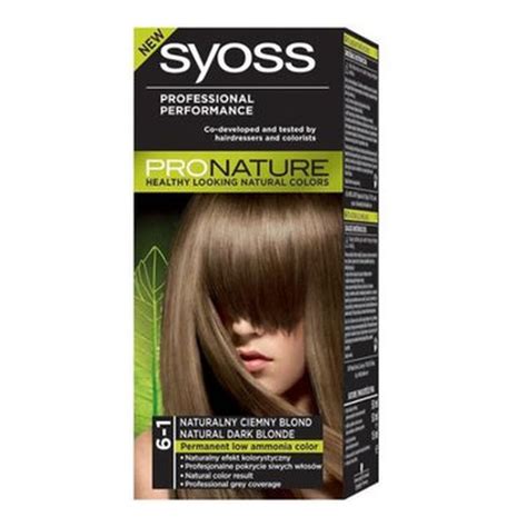 SYOSS PROFESSIONAL PERFORMANCE PRONATURE Farba Do Włosów Naturalny Ciemny Blond Wizaż