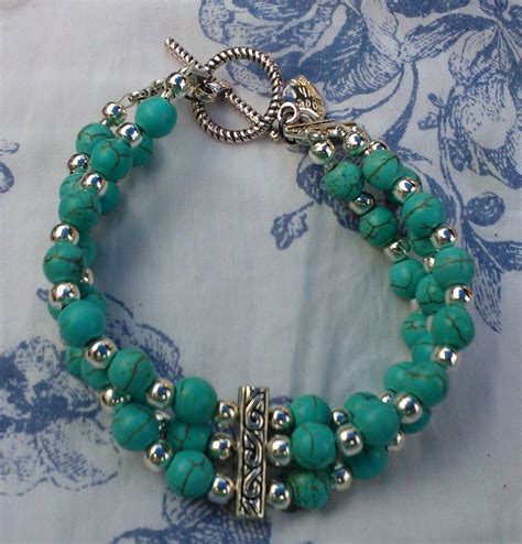 Turquoise Bracelet A Beaded Bracelet Beadwork And Jewelry Making On Cut Out Keep