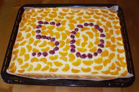 Kuchen zum frühstück, kuchen zum mittagessen, kuchen zum abendessen. Quark - Mandarinen - Blechkuchen von sonne06 | Chefkoch