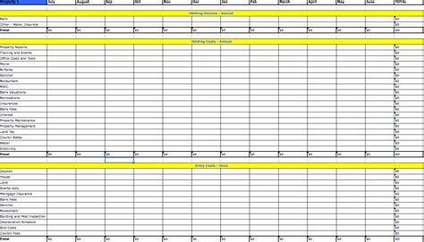 Business Income Worksheets Excel