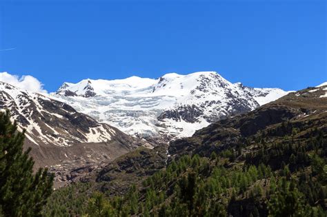 Forni Glacier Mountain Panorama In Ortler Alps Stelvio National Park