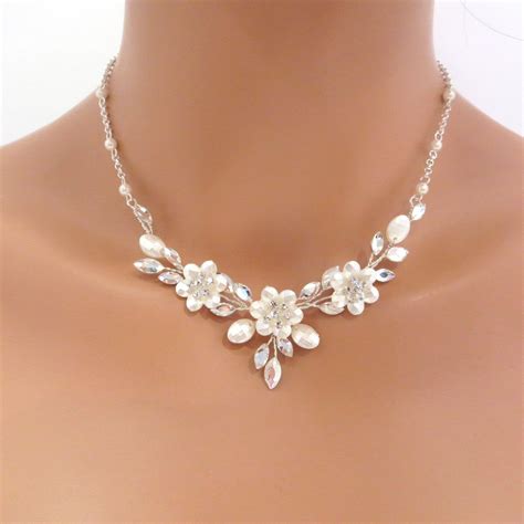 Swarovski Crystal Bridal Necklace And Earrings Set Wedding Jewelry Set