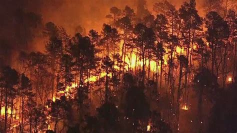 Crews Continue Battling Large Forest Fire In Cumberland County
