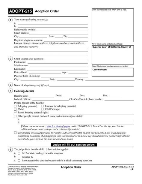 Adoption Application Form For A Child Pdf The O Guide