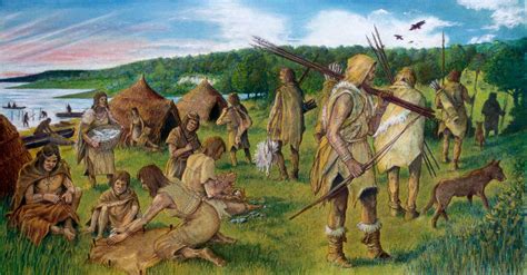 Mesolithic Hunter Gatherer Community Somewhere Along The South Coast Of