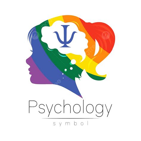 Logo Psikologi Berwarna Warni Dengan Kepala Perempuan Dan Simbol Psi Vektor Psikiatri
