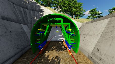 Visualization Sleeding Form Concrete Lining Tunnel Youtube