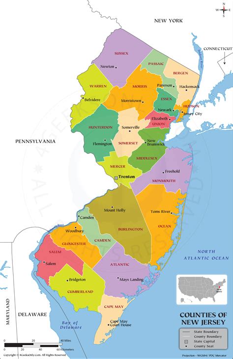 New Jersey County Map With Cities Sexiz Pix