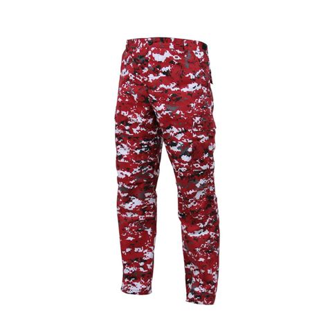 Rothco Military Style Digital Camo Bdu Pants Military Fatigues Red