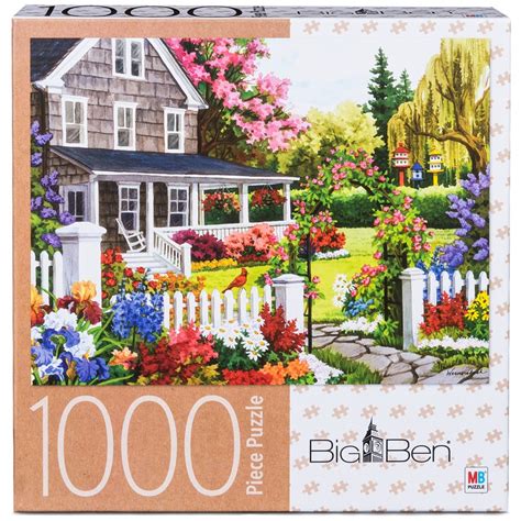 Big Ben 1000 Piece Adult Jigsaw Puzzle Country Garden