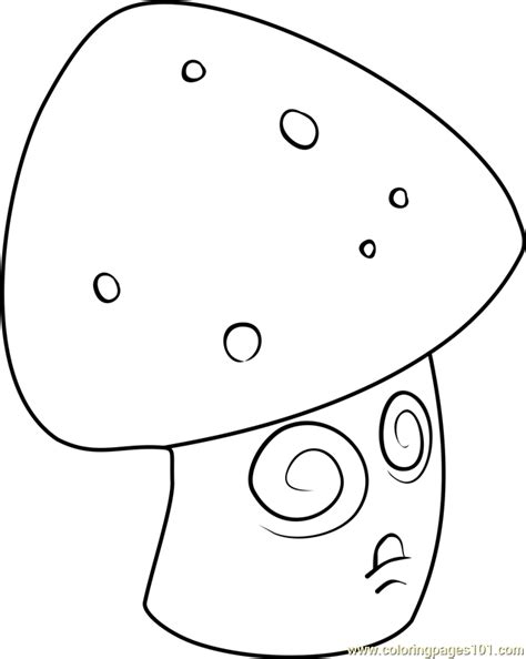 Hypno-shroom Coloring Page for Kids - Free Plants vs. Zombies Printable