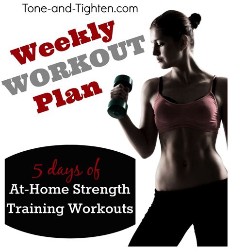 Label Weekly Workout Plan Tone And Tighten