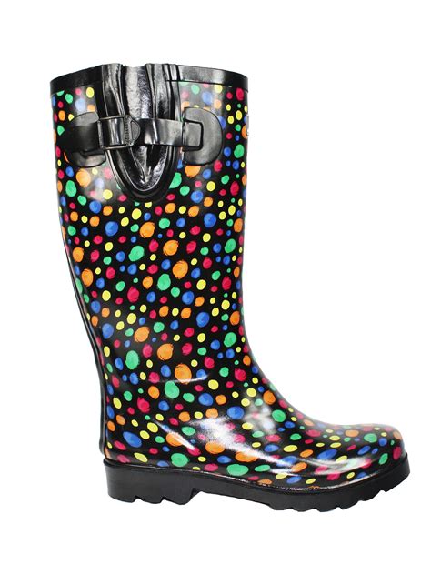 Tanleewa Waterproof Women Rain Boots Anti Slip Rain Shoes Rubber Boots