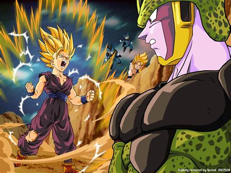 Goku, the hero of dragon ball z, is the most powerful warrior on earth. Gohan SS2 & Cell - Dragon Ball Z Photo (33086268) - Fanpop