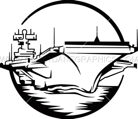 Aircraft Carrier Production Ready Artwork For T Shirt Printing