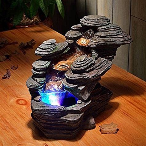 Indoor Waterfall Feature Home Decoration Fountain River Led T Light