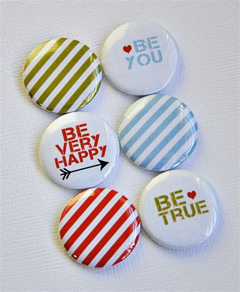 Items Similar To Be Set Of Six Badges Flair Buttons On Etsy