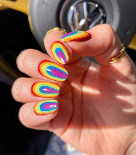 30 Best Pride Nail Ideas Thatll Brighten Your Outfits Rainbow Pride
