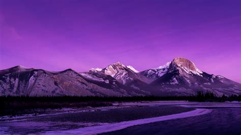 Jasper National Park Wallpaper 4k Purple Aesthetic Alberta Canada
